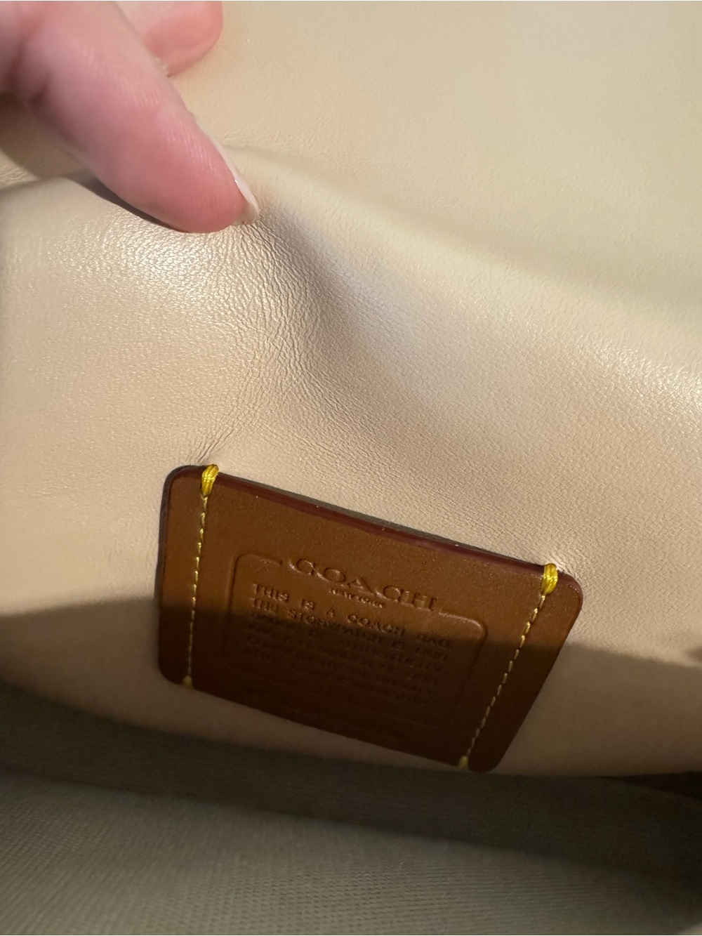 COACH Quilted Tabby 26 Shoulder Bag - Cream - Picture 9 of 16
